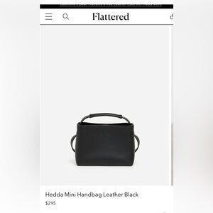 Flattered Mini Hedda Black Leather Handbag